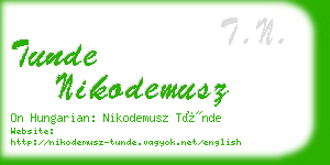 tunde nikodemusz business card